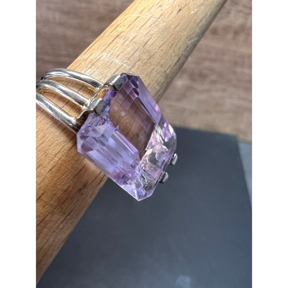 Vintage Rose de France amethyst sterling silver ring size 7 - Picture 16 of 16